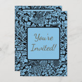 William Morris Floral Pattern Bird Anenome Kaart (Voorkant / Achterkant)