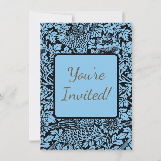 William Morris Floral Pattern Bird Anenome Kaart (Voorkant)