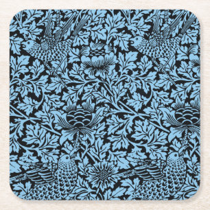 William Morris Floral Pattern Bird Anenome Kartonnen Onderzetters