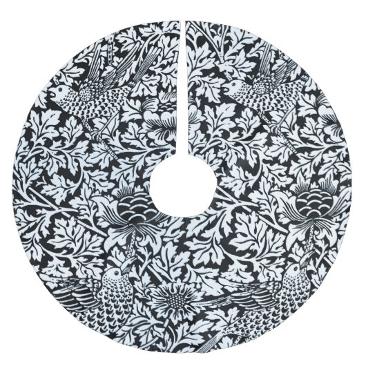 William Morris Floral Pattern Bird Anenome Kerstboom Rok (Voorkant)