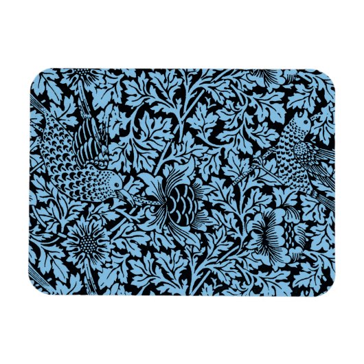 William Morris Floral Pattern Bird Anenome Magneet (Horizontaal)