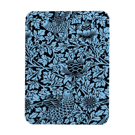 William Morris Floral Pattern Bird Anenome Magneet (Verticaal)