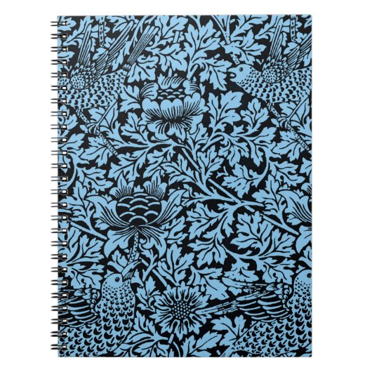 William Morris Floral Pattern Bird Anenome Notitieboek (Voorkant)