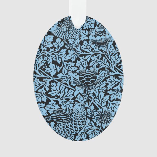 William Morris Floral Pattern Bird Anenome Ornament (voorkant)
