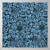 William Morris Floral Pattern Bird Anenome Poster (Voorkant)