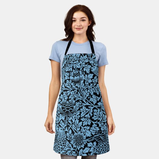 William Morris Floral Pattern Bird Anenome Schort (Gedragen)