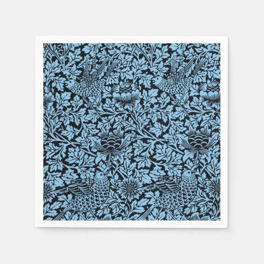 William Morris Floral Pattern Bird Anenome Servetten (Voorkant)