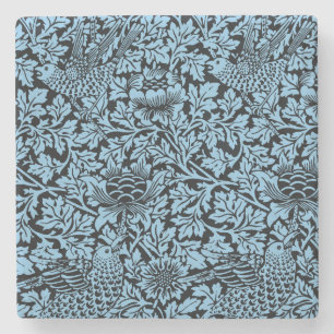 William Morris Floral Pattern Bird Anenome Stenen Onderzetter