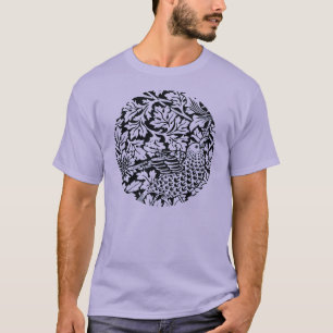William Morris Floral Pattern Bird Anenome T-shirt
