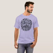 William Morris Floral Pattern Bird Anenome T-shirt (Voorkant volledig)