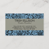 William Morris Floral Pattern Bird Anenome Visitekaartje (Achterkant)