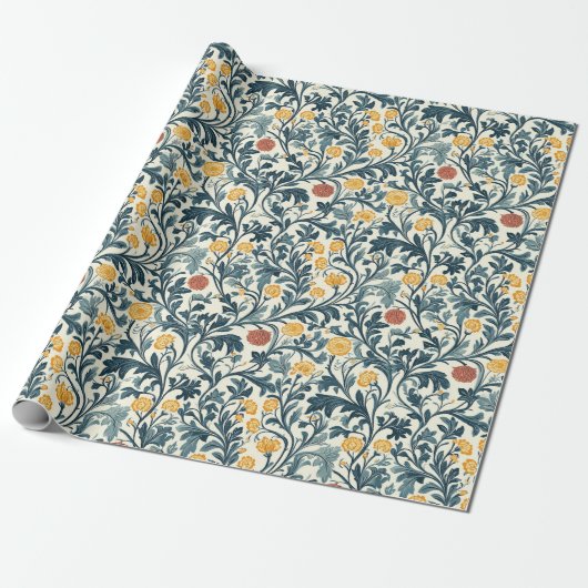 William Morris Floral Pattern Cadeaupapier (Uitgerold)