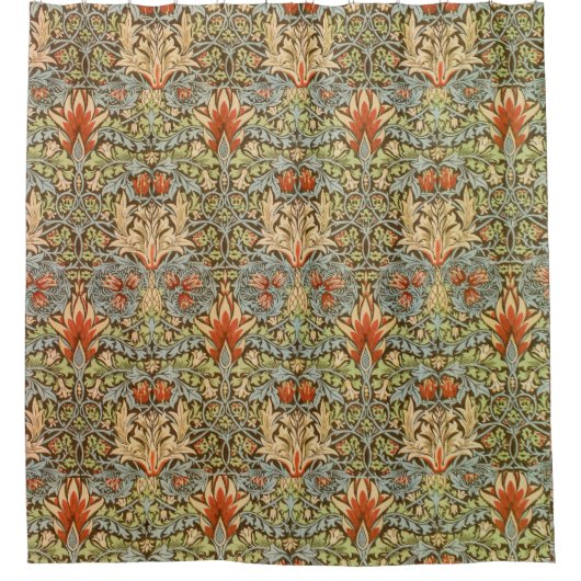 William Morris  Floral Pattern Douchegordijn (Voorkant)