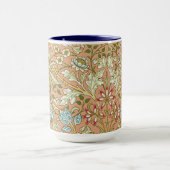 William Morris Floral Pattern Flowers Pink Blue Mok (Midden)
