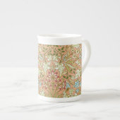 William Morris Floral Pattern Flowers Pink Blue Porselein Kop (Voorkant rechts)