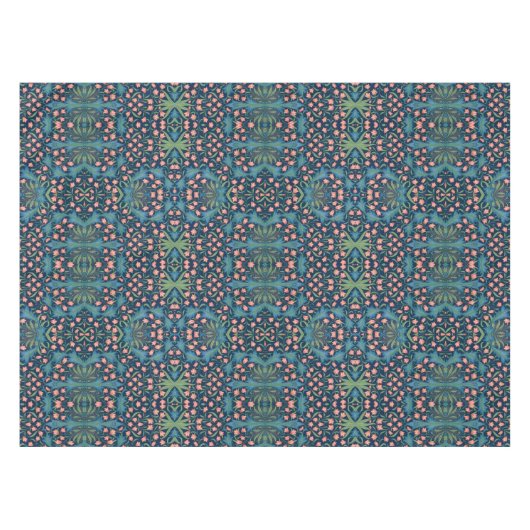 William Morris Floral Pattern Harebell, Blue Pink Tafelkleed (Voorkant (Horizontaal))