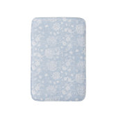 William Morris Floral Pattern in Blue Bath Mat (Voorkant Verticaal)