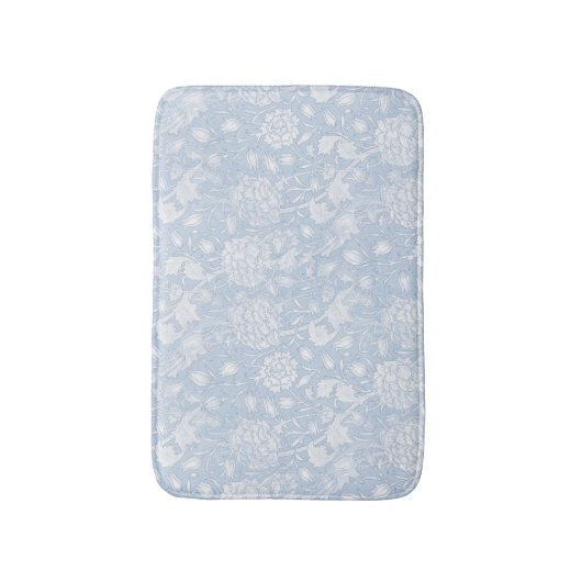 William Morris Floral Pattern in Blue Bath Mat (Voorkant Verticaal)