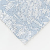 William Morris Floral Pattern in Blue Fleece Deken (Hoek)