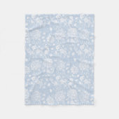 William Morris Floral Pattern in Blue Fleece Deken (Voorkant)