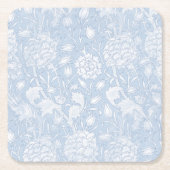 William Morris Floral Pattern in Blue Kartonnen Onderzetters (Voorkant)