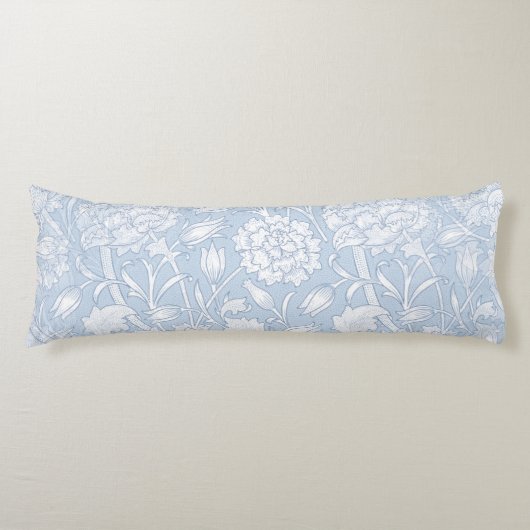 William Morris Floral Pattern in Blue Lichaamskussen (Voorkant)