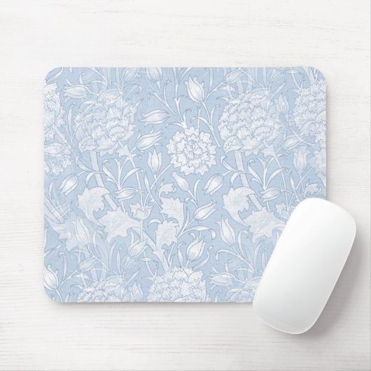 William Morris Floral Pattern in Blue Muismat (Met muis)