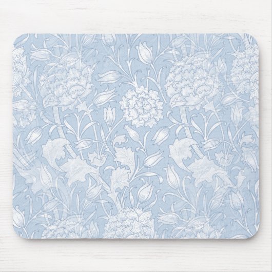 William Morris Floral Pattern in Blue Muismat (Voorkant)
