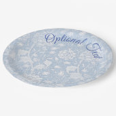 William Morris Floral Pattern in Blue Paper Borden Papieren Bordje (Gekanteld)