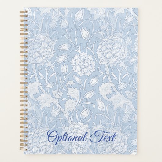 William Morris Floral Pattern in Blue Planner (Voorkant)