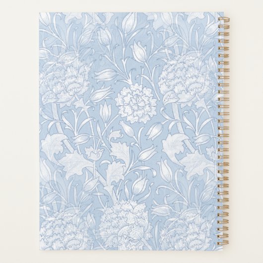 William Morris Floral Pattern in Blue Planner (Achterkant)