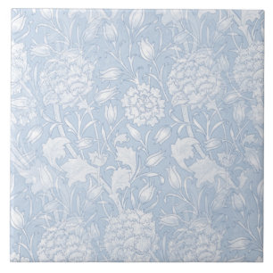 William Morris Floral Pattern in Blue Tegeltje