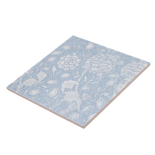 William Morris Floral Pattern in Blue Tegeltje (Zijkant)