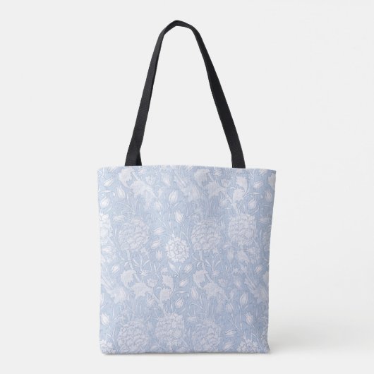 William Morris Floral Pattern in Blue Tote Bag (Achterkant)