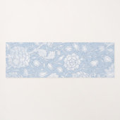 William Morris Floral Pattern in Blue Yoga Mat (Achterkant (horizontaal))
