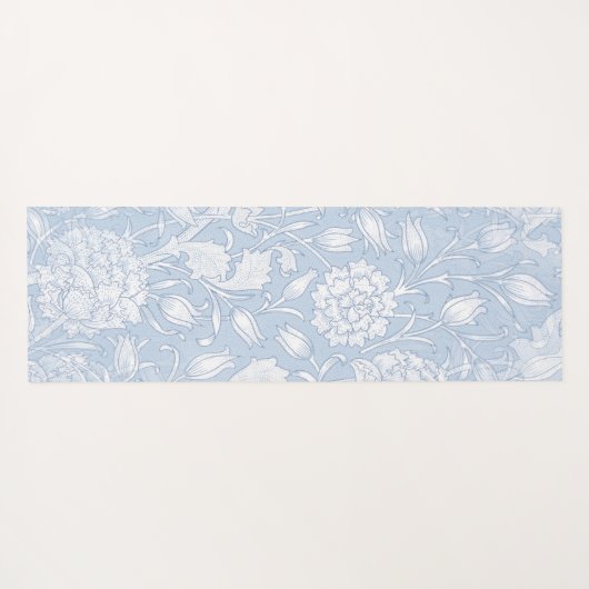 William Morris Floral Pattern in Blue Yoga Mat (Achterkant (horizontaal))