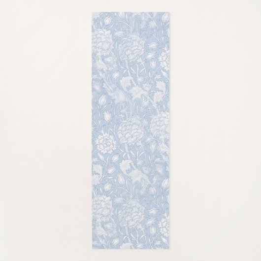 William Morris Floral Pattern in Blue Yoga Mat (Voorkant)