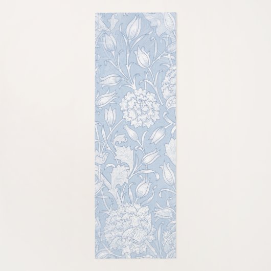 William Morris Floral Pattern in Blue Yoga Mat (Achterkant)