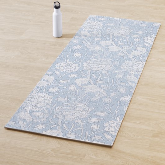 William Morris Floral Pattern in Blue Yoga Mat (In situ)
