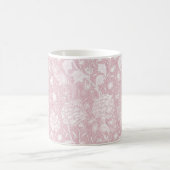 William Morris Floral Pattern in Pink Coffee Mok (Center)