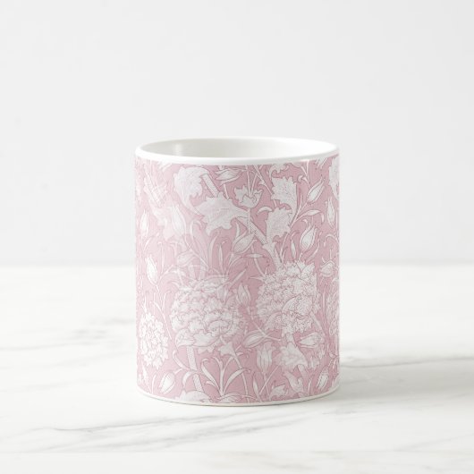 William Morris Floral Pattern in Pink Coffee Mok (Center)