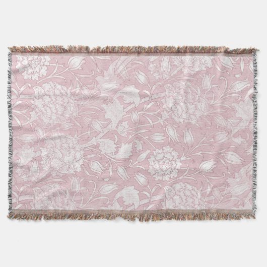 William Morris Floral Pattern in Pink Deken (Voorkant)