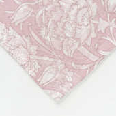 William Morris Floral Pattern in Pink Fleece Deken (Hoek)