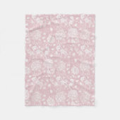 William Morris Floral Pattern in Pink Fleece Deken (Voorkant)