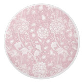 William Morris Floral Pattern in Pink Keramische Knop (Voorkant)