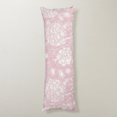 William Morris Floral Pattern in Pink Lichaamskussen (Achterkant (Verticaal))