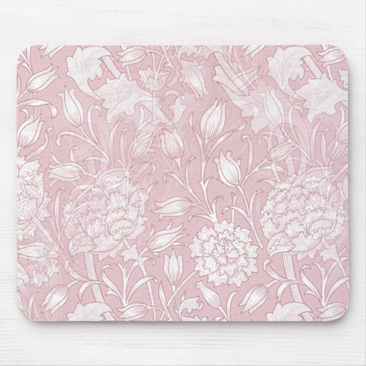 William Morris Floral Pattern in Pink Muismat (Voorkant)
