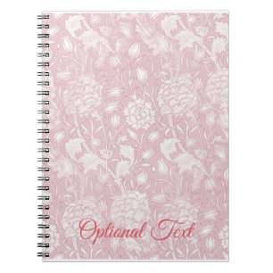 William Morris Floral Pattern in Pink Notitieboek