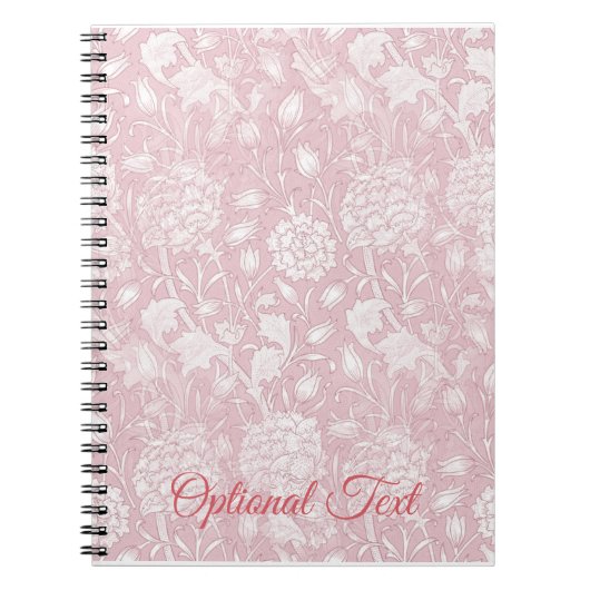 William Morris Floral Pattern in Pink Notitieboek (Voorkant)