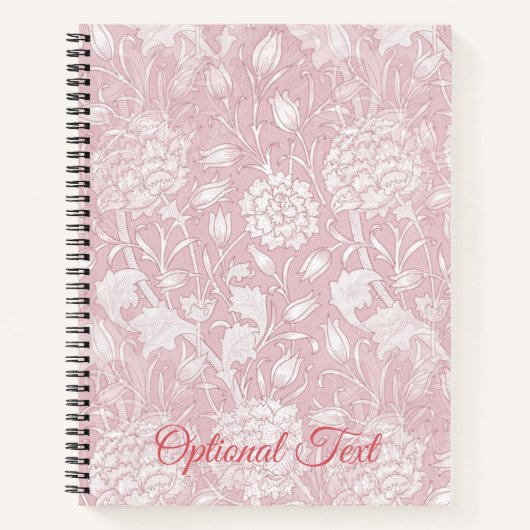 William Morris Floral Pattern in Pink Notitieboek (Voorkant)